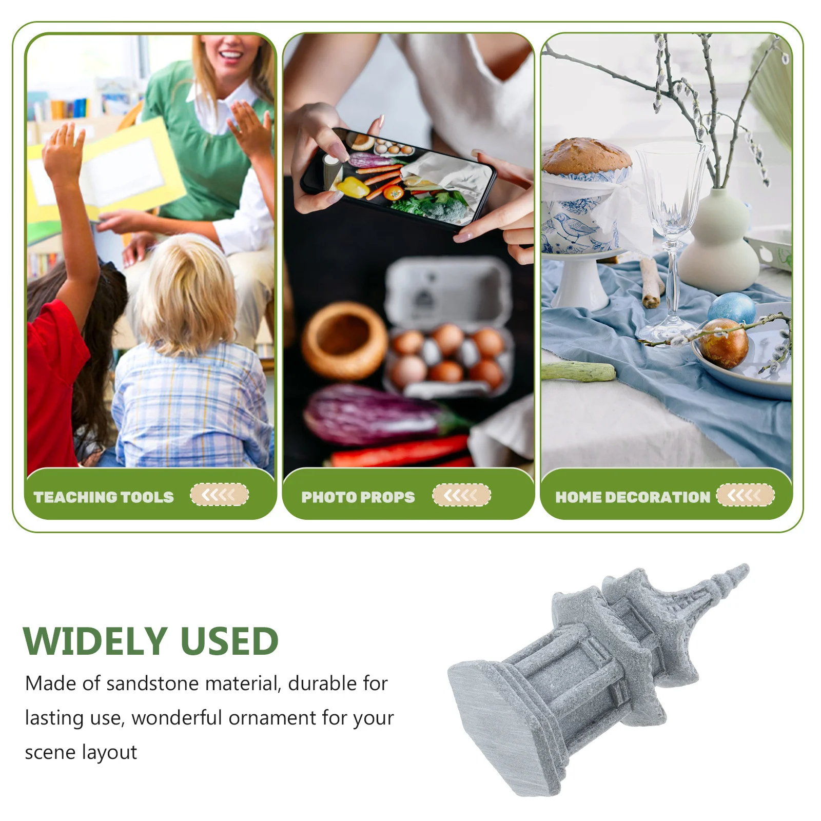 

Pagoda Statue Sandstone Pavilion Small Garden Bonsai Miniature Decorative Pavilion Ornament Outdoor Landscape Decor