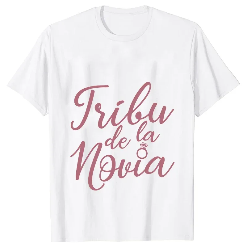 Camisetas De Mujer La Novia Tribu De La Novia Camisetas Masculino pengantin suku pernikahan Tshirts pesta Bachelorette hadiah atasan