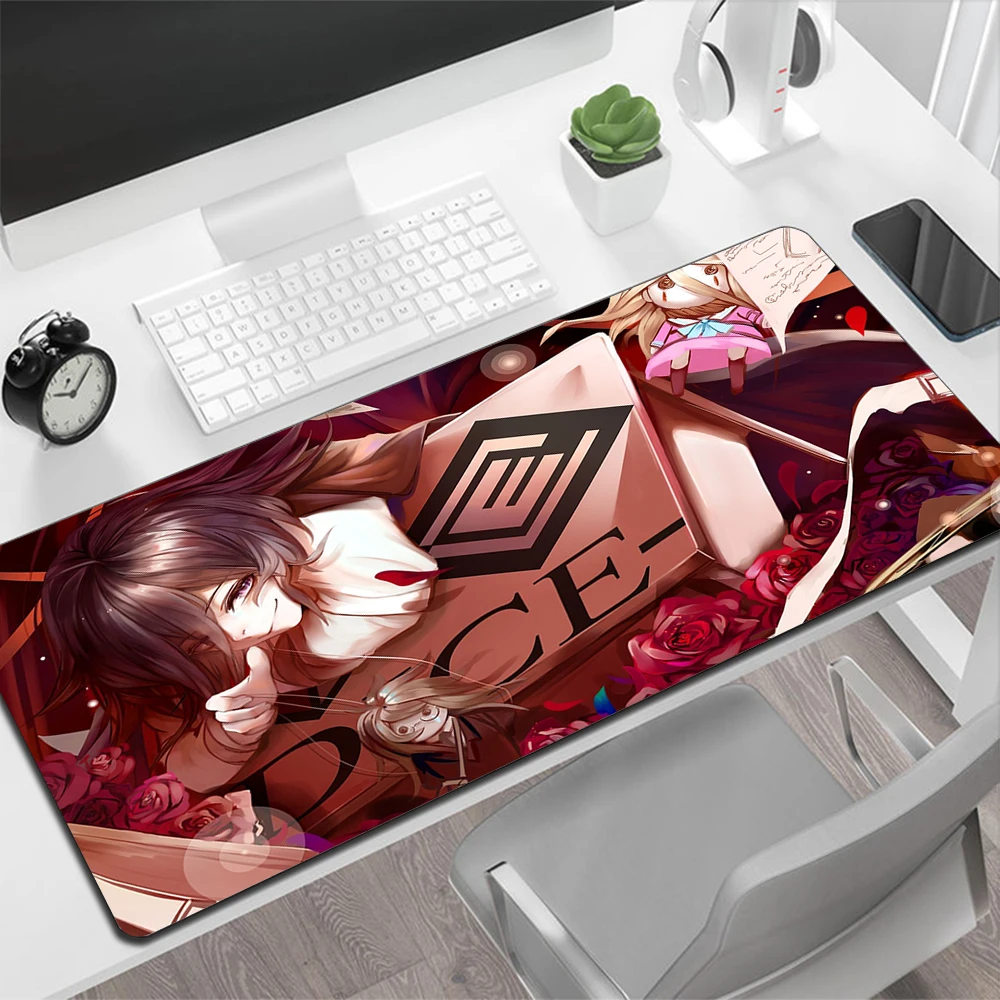 Imagem -04 - Danganronpa v3 Gaming Mouse Pad Grande Mouse Pad pc Gamer Computador Mouse Tapete Grande Mousepad Xxl Tapete Teclado Tapete de Mesa Mause