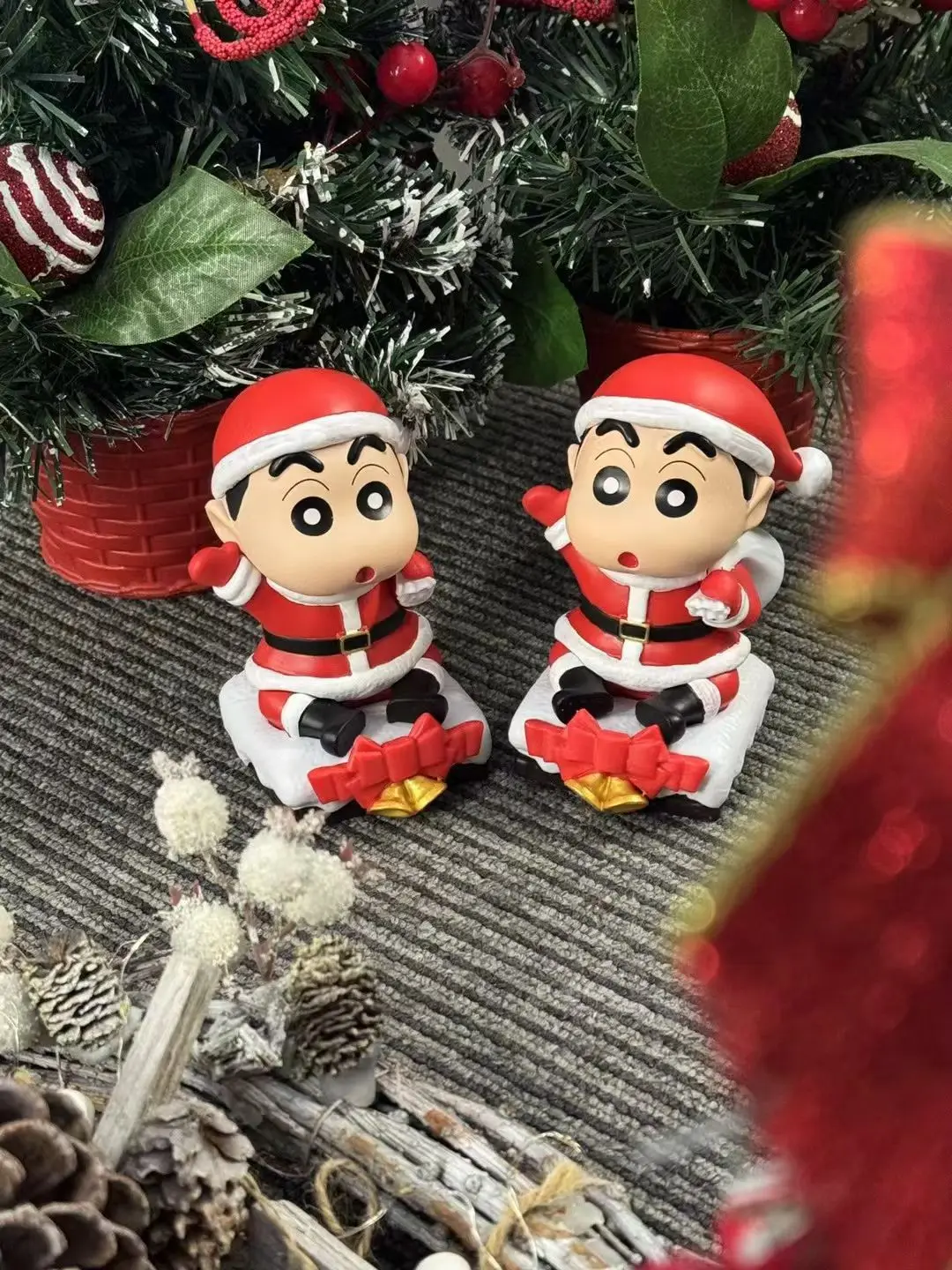 11 centimetri Anime Crayon Shin-Chan Figure Di Natale Figurine Nohara Shinnosuke Action Figures Pvc Q Versione Modello Collezione Giocattoli Regalo