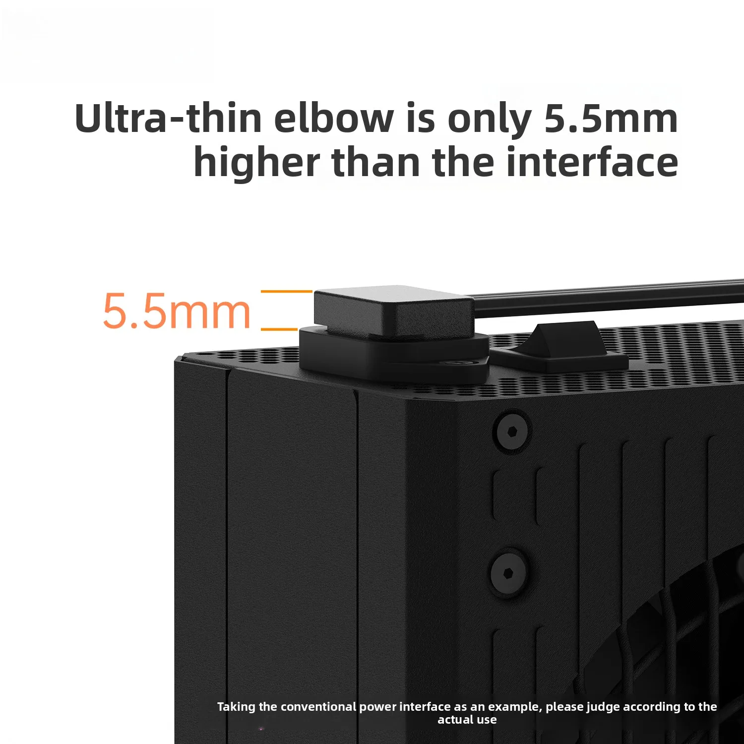 Computer Power Supply 90 Degree Elbow Extension Cable Ultra-thin and Ultra Soft Male and Female Plug Three Hole C13 To C14