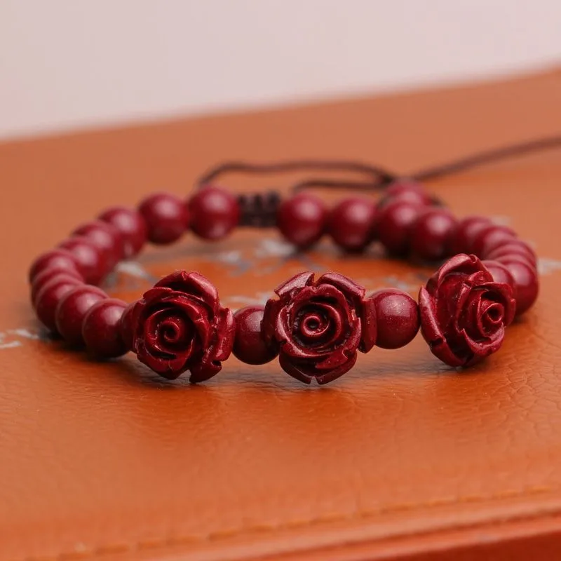 Cinnabar Bracelet Female Purple Gold Sand Bracelet Rose Transfer Bracelet Jewelry Animal Year