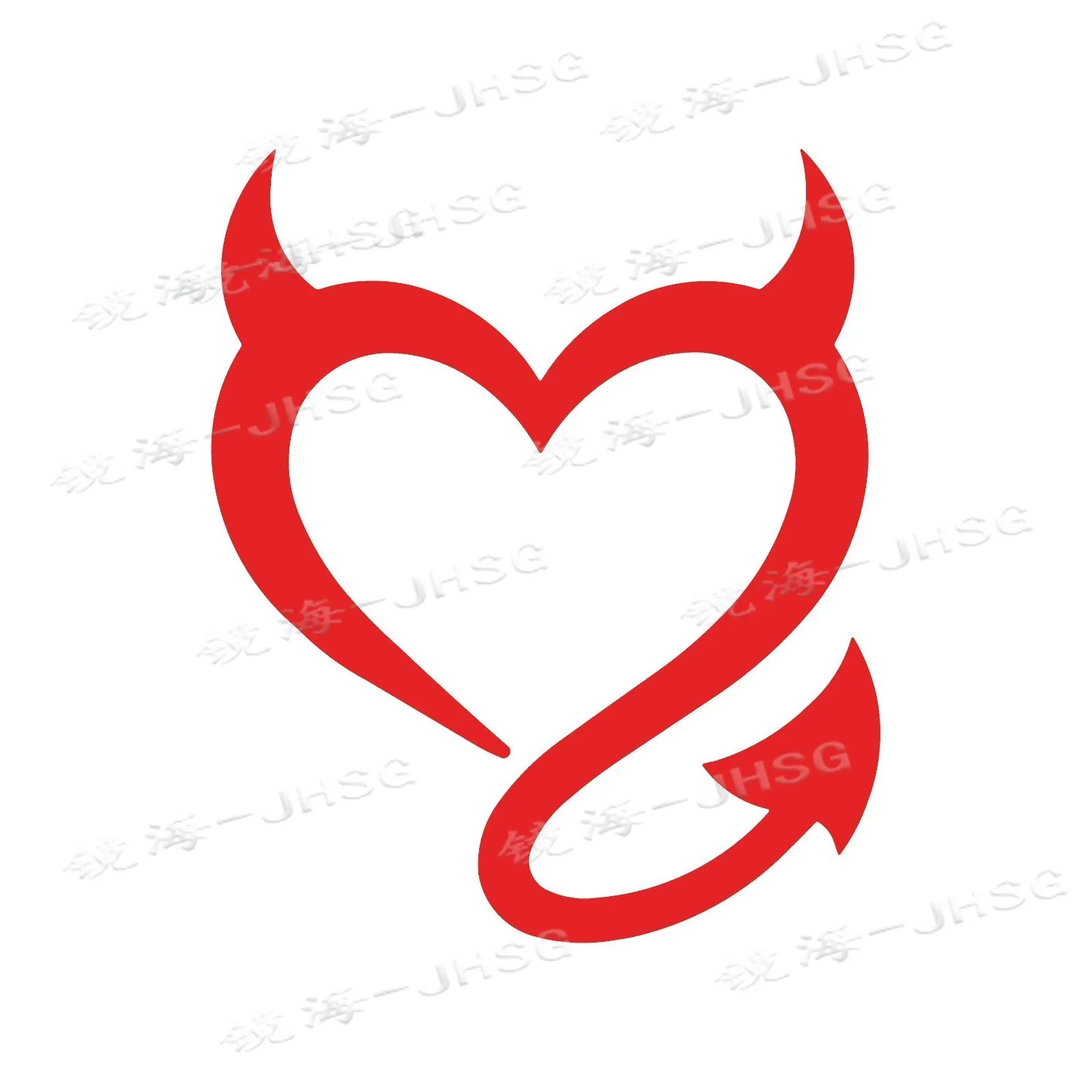 

Devil Heart Shape Vinyl Stickers Evil Love Symbol Stickers-