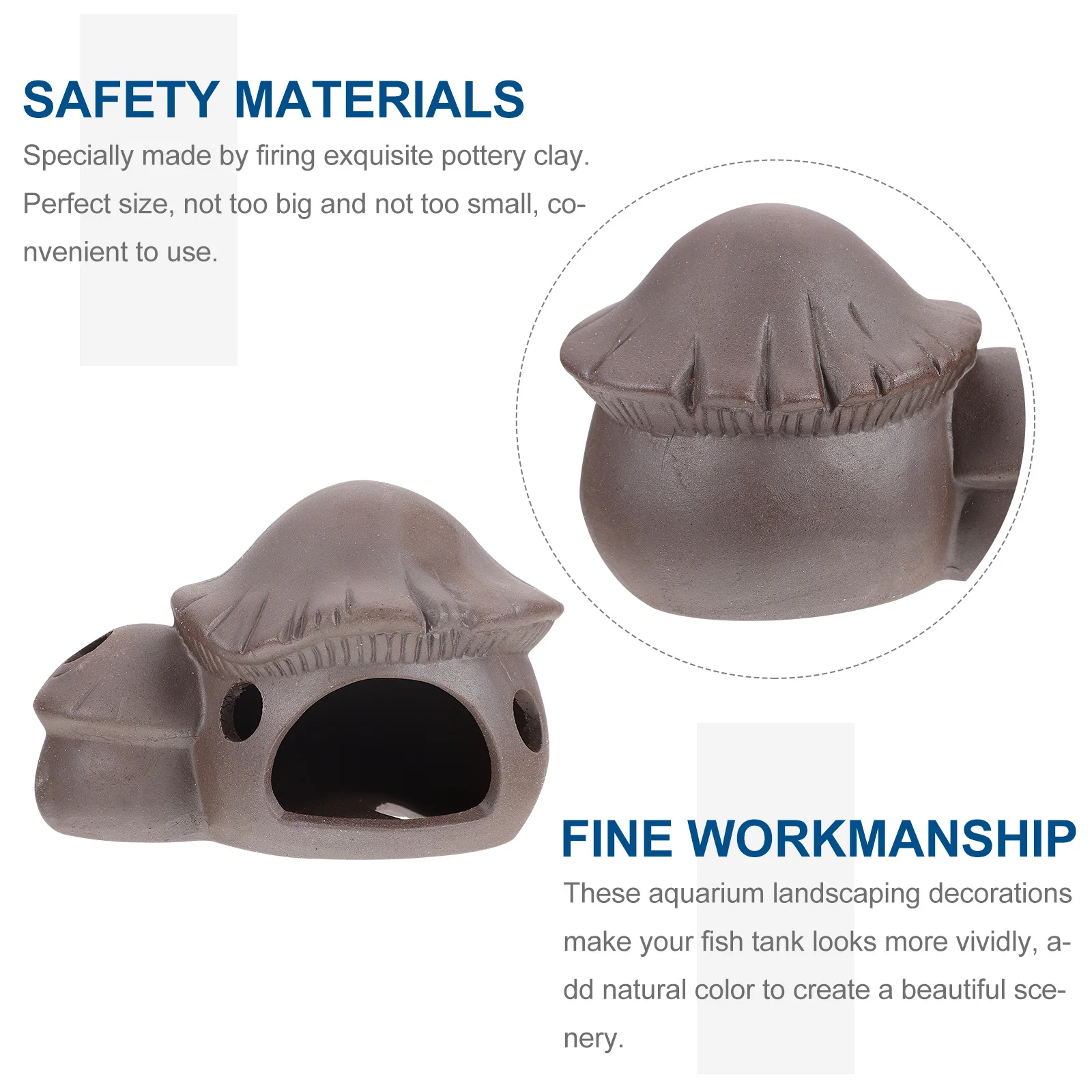 

Aquarium Purple Sand Cave Hut Hideout Safe Decoration for Salt Fresh Water Fish Tank Ornament Landscape Ornament