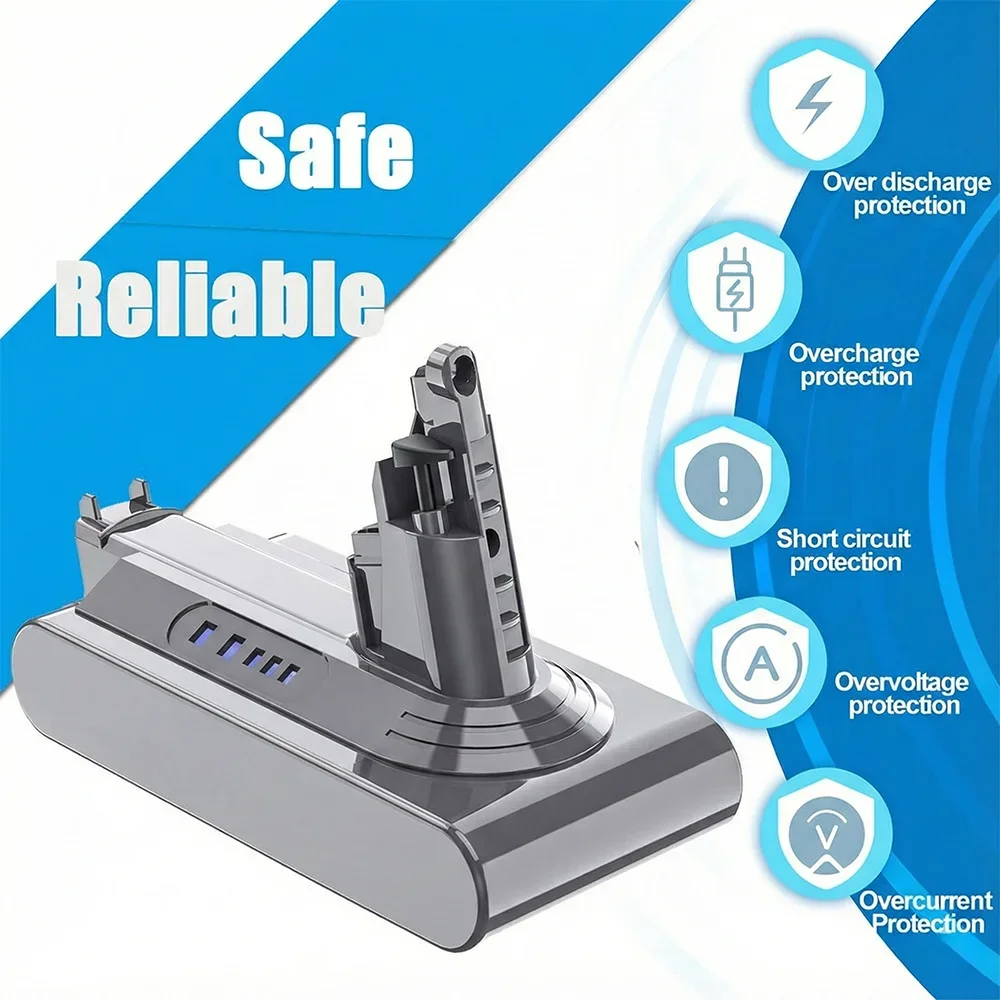 For Dyson V10 Replacement Battery 25.2V 8000mAh SV12 V10Absolute V10Fluffy Cyclone V10Battery Vacuum Cleaner