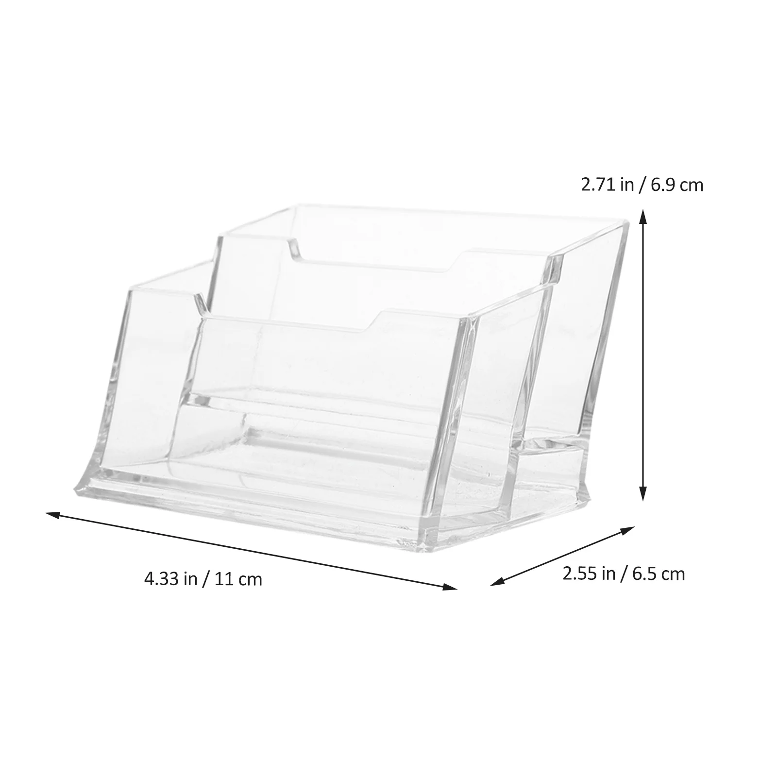 

3Pcs Business Card Display Holder Simple Appearance Convenient Use Office Supplies Desktop Business Card Box Cards Display Stand