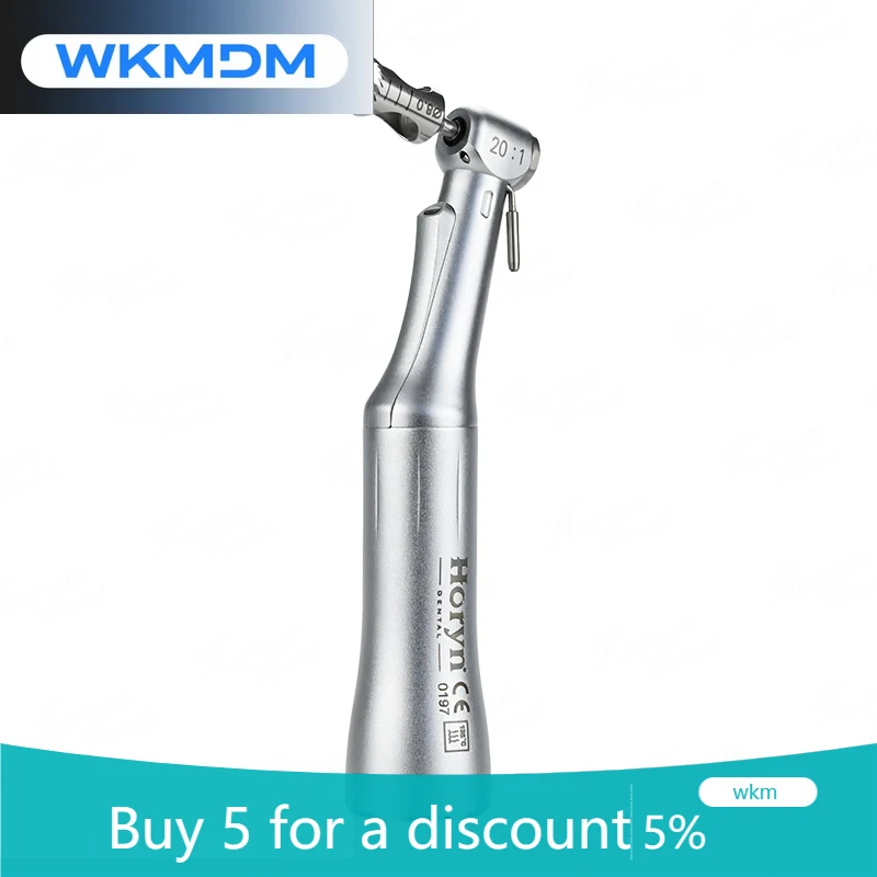 

Good Quality den tal Fiber Low Speed Handpiece 20:1 Reduction im plant Surgery Contra Angle Handpiece