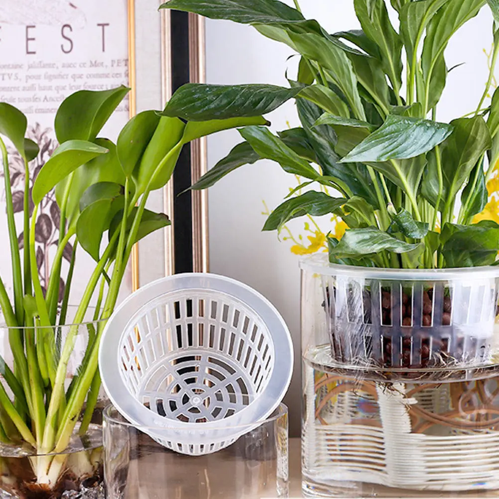 

100Pcs Hydroponic Baskets Plastic Net Cups Soilless Culture Plant Nursery Cups Durable Tough Corrosion Resistant Even Drainage
