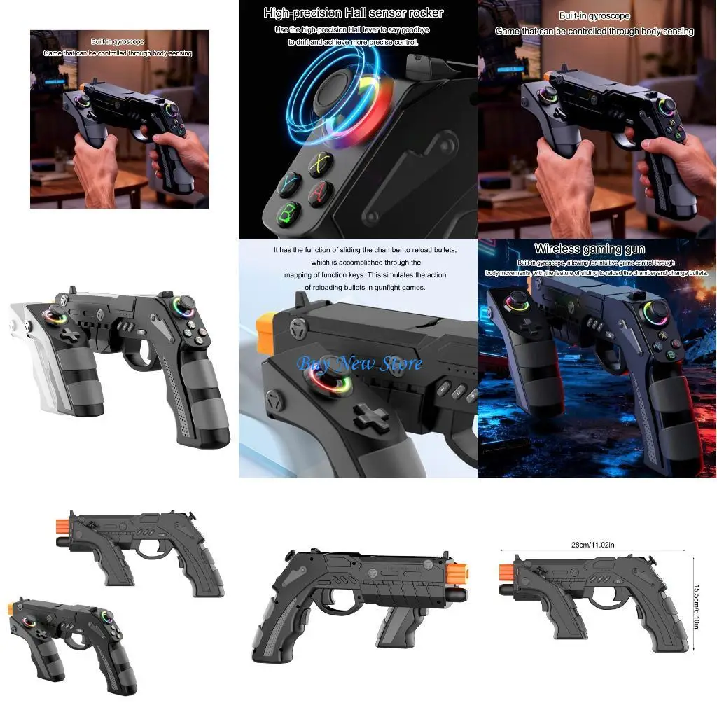 

20CE Realistic Game Controller Tool with Slide Reloading & Vibration Feedback Slide Reloading Mechanism Tool for Consoles