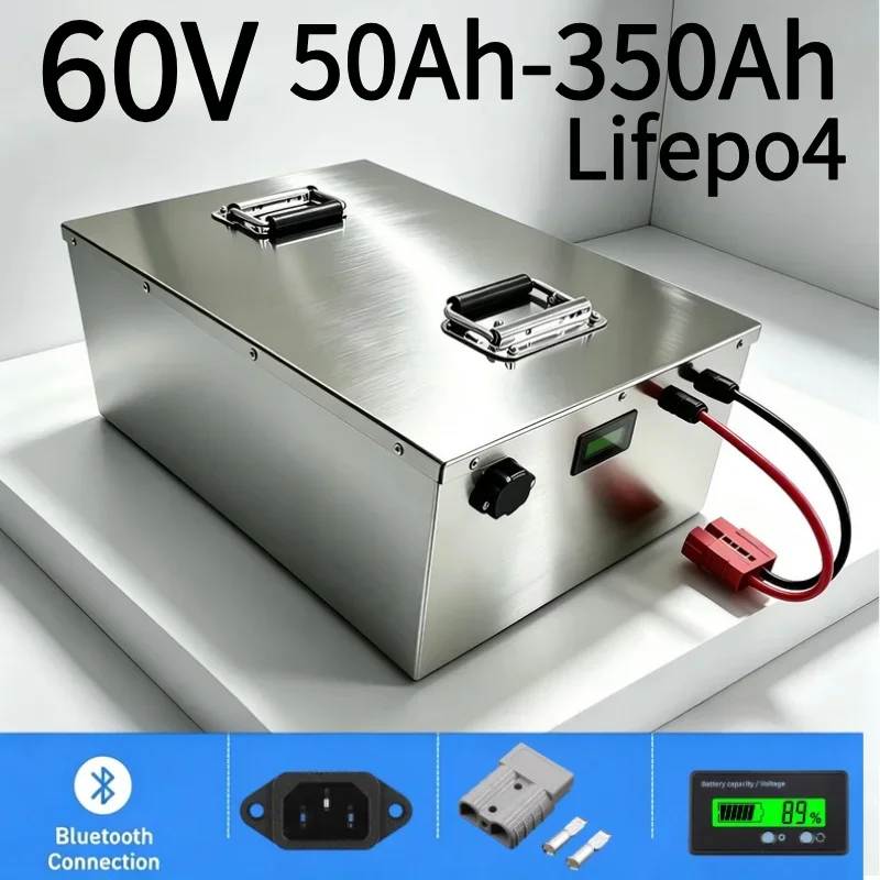 JUN NENG LI 60V Lifepo4 20s Lithium Iron Phosphate Battery 50Ah-350Ah Deep Cycle Battery for Golf Cart Electric Tractor Tour Car