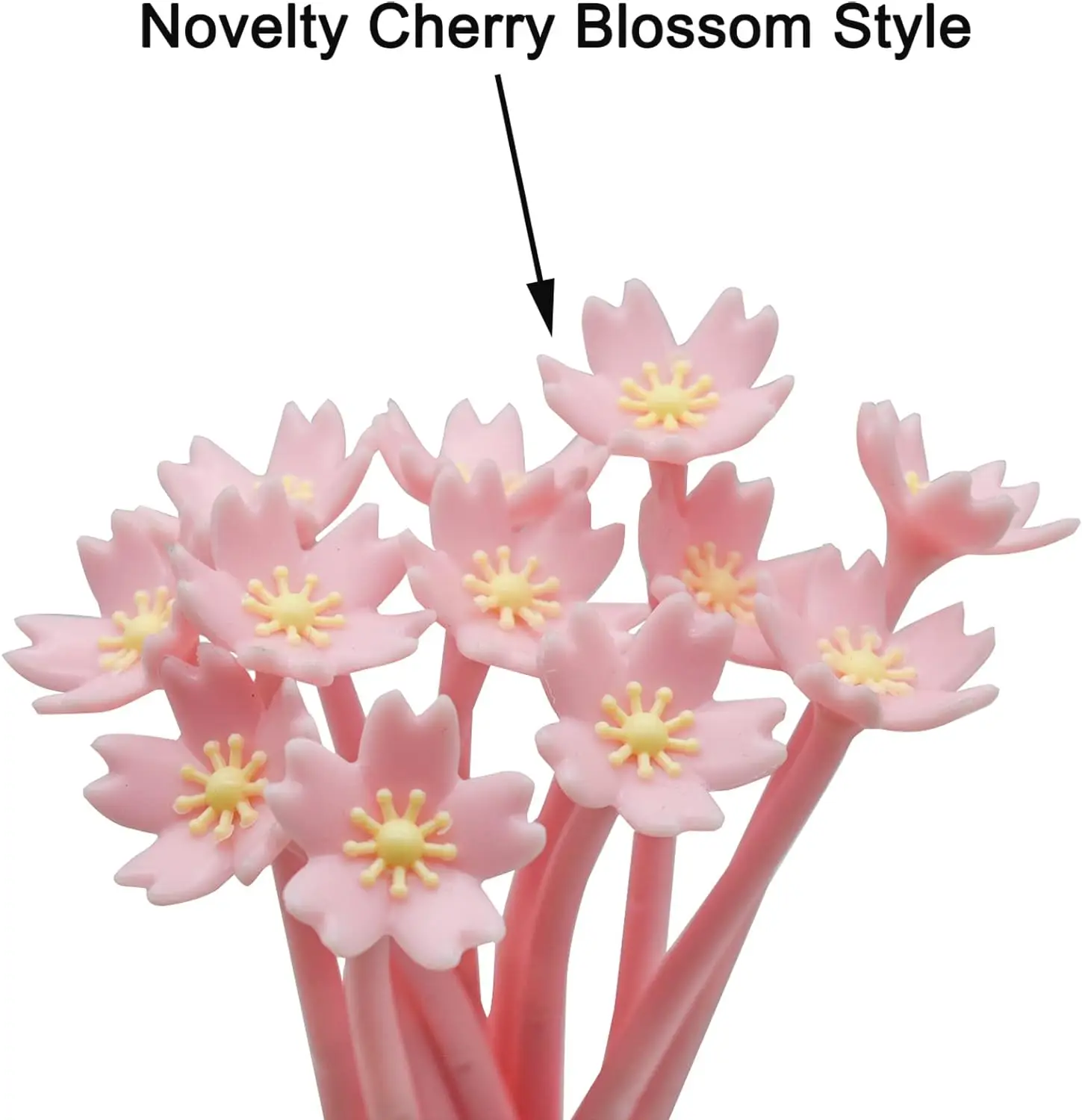 Cherry Blossom Gel Pens Romantic Flower Neutral Water Pen Soft Silicone School Women Students Party Kawaii Stationery