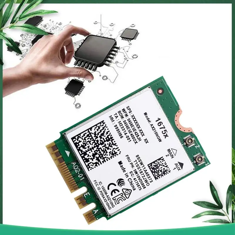 

8DB Antenna For 1675X Wifi Card+8DB Antenna Kit AX210NGW AX1675X Wi-Fi 6E 2.4G 5G 6G 5374Mbps BT 5.2 M.2 NGFF Wifi Adapter
