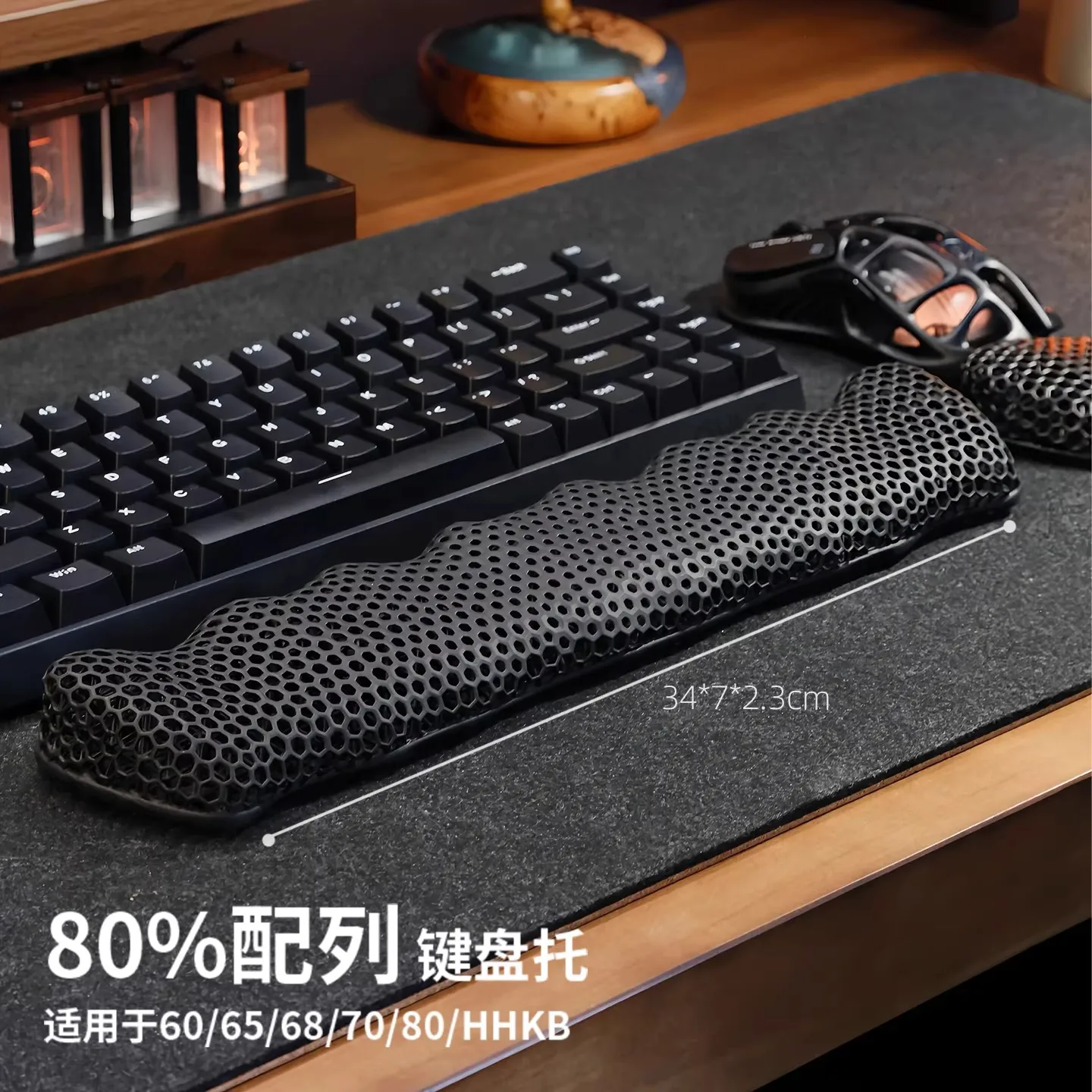 

3D Mechanical Keyboard Palm Rest Custom Ergonomics Soft Comfortable Practical Wrist Rest for Home Office Colorful Wrist Rest