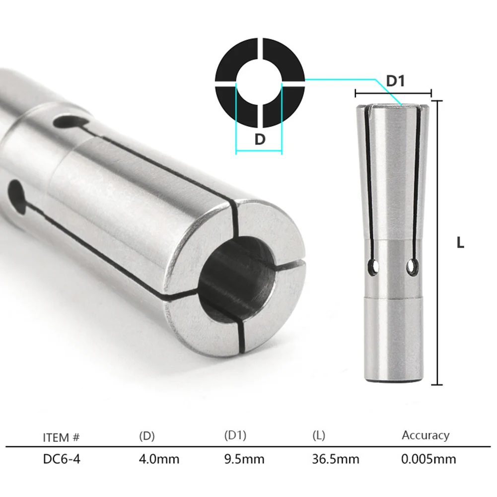 Цанга для обратного фрезы, удлинитель для SDC DC, совместимая с патроном с ЧПУ, высокоскоростная сталь, 1 шт.