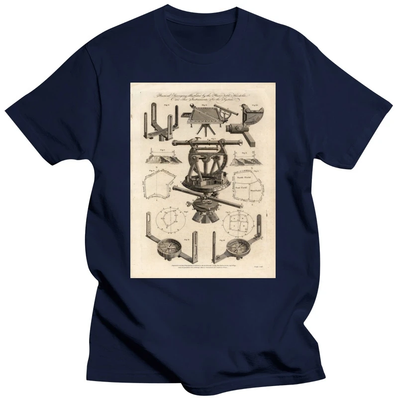 Surveying Equipment Antique Illustration T-Shirt All Sizes  Styles NWT