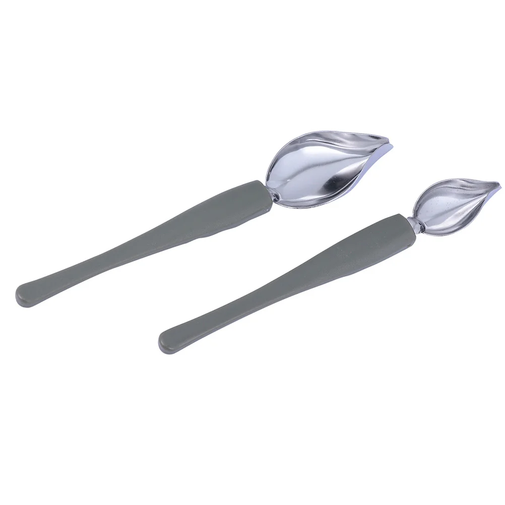 

2 Piping Spoon Spoons Sauce Plating Pencil Plate Tool Stainless Steel Kitchen Saucier Baby Painting Embellishment
