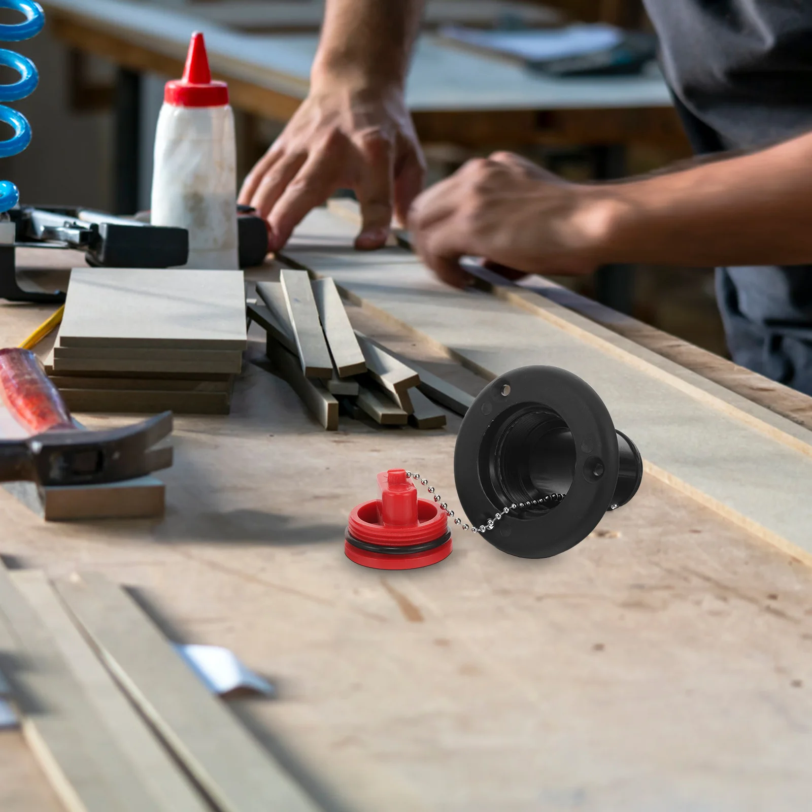 

Fuel Cap Boat Gas Tank Vent Lid Durable Plastic Material Stylish Black Red Design Easy Installation Various Boats