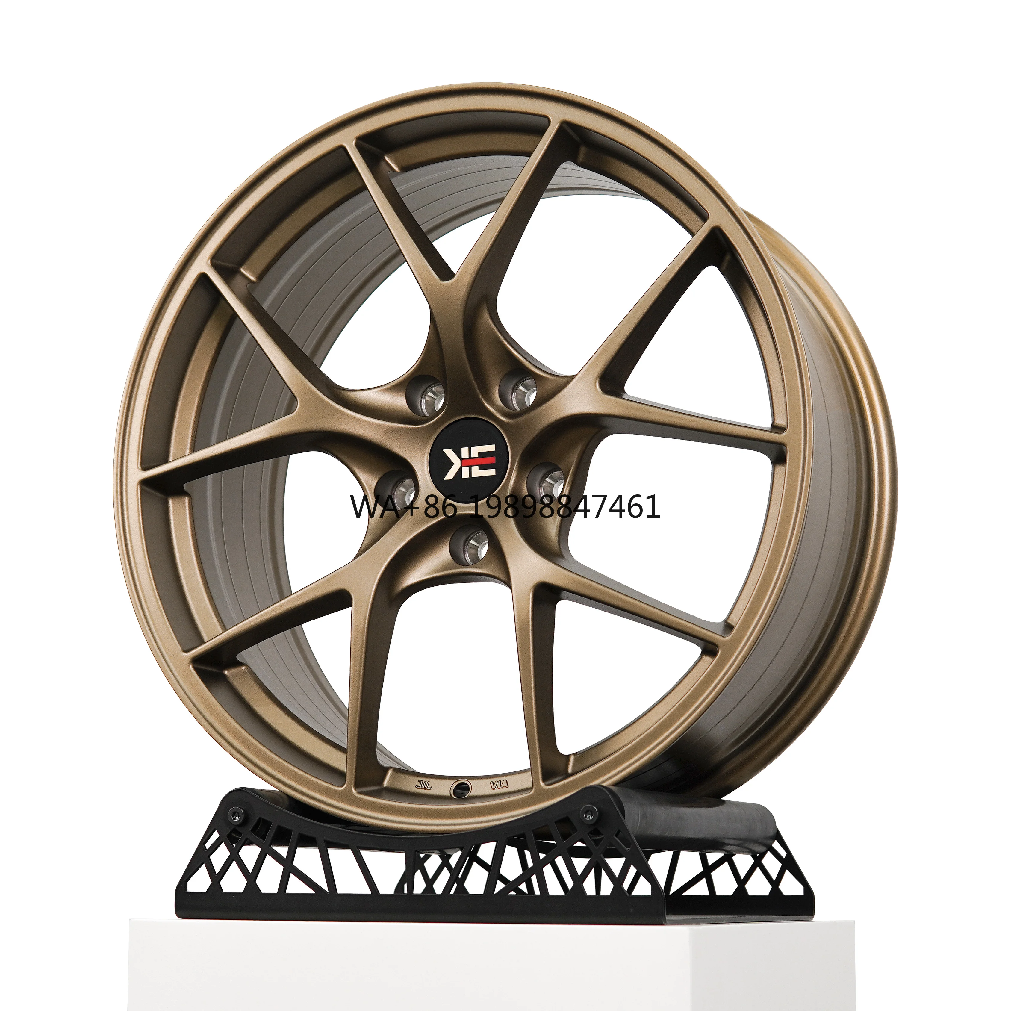 Rueda de aleación de bronce forjada por flujo para coche de pasajeros, 17, 18, 19, 20 pulgadas, con patrones de pernos 5x108, 5x112, 5x114.3, 5x120