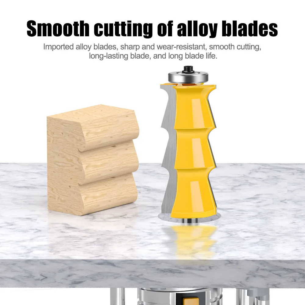 

Louver Handrail Router Bit 1/2 Shank Wood Molding Cutter for Stair Railing & Decorative Edge Woodworking Tool