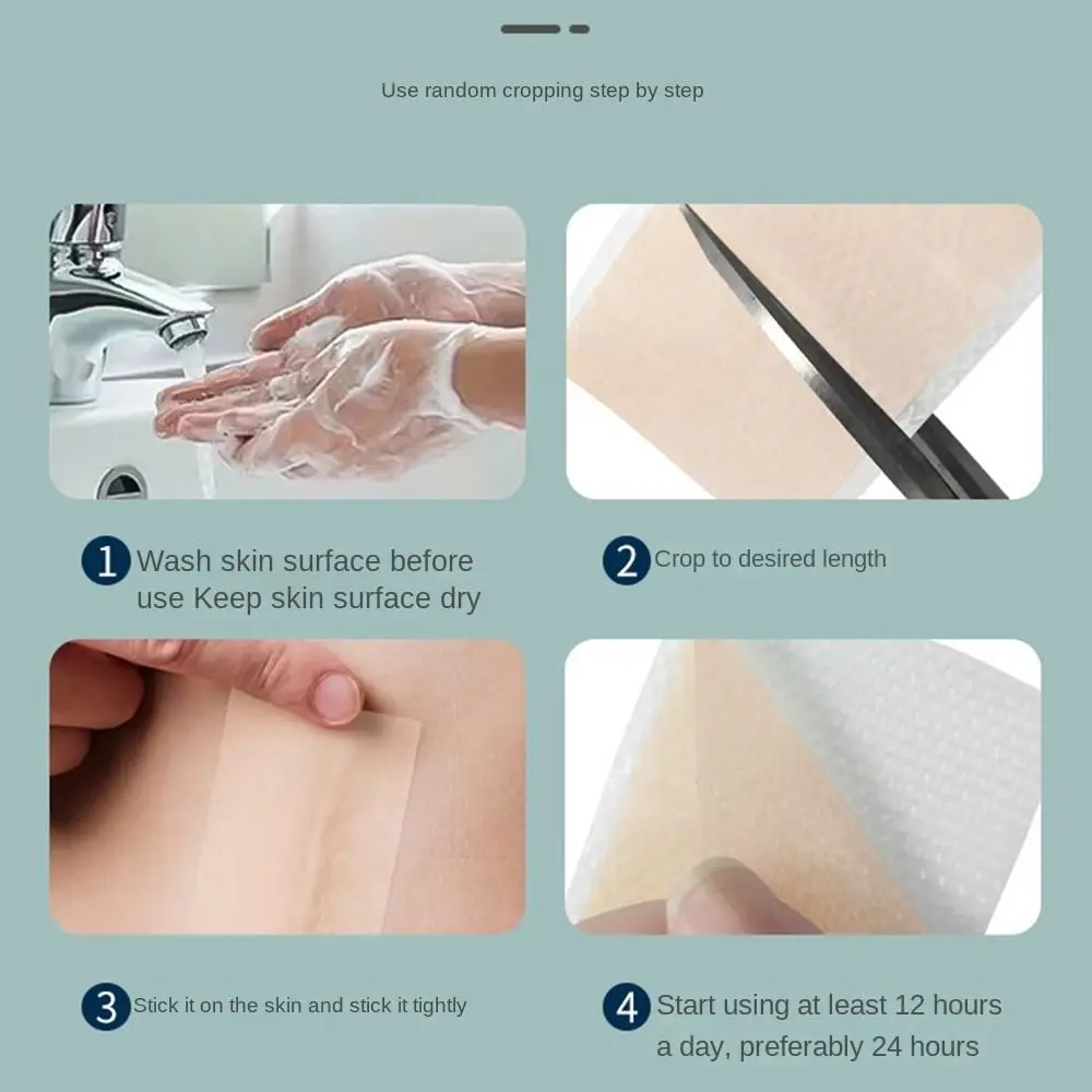 ذاتية اللصق سيليكون ندبة ورقة لفة سهلة المسيل للدموع قابلة لإعادة الاستخدام رقع العناية بالندبات مقاوم للماء 4*300 سنتيمتر بقع الجلد العالمي