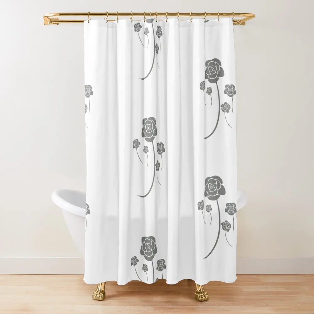 

Silver Rose Shower Curtain Bathtub Bathroom And Shower Products Window Bathroom For Shower Curtain