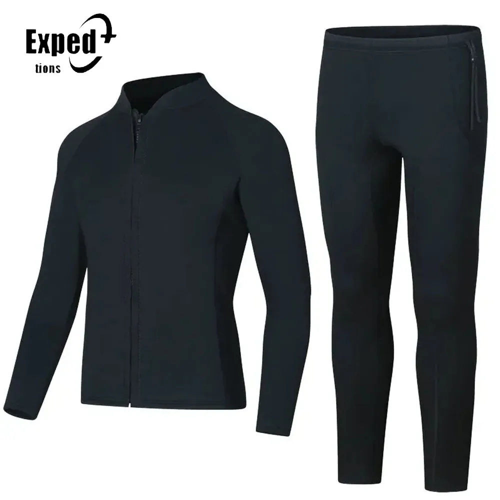 Jaqueta e calças de neoprene para homens, wetsuit surf, caça submarina, roupa de mergulho, roupa molhada, kitesurf, surf, 3mm