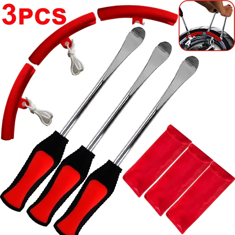 Tire Changing Lever Tools Motorcycle Tyre Repair Auto Spoon Wheel Kit 31CM Bike Tire Levers Spoon Rim Protector Tire Repair Tool