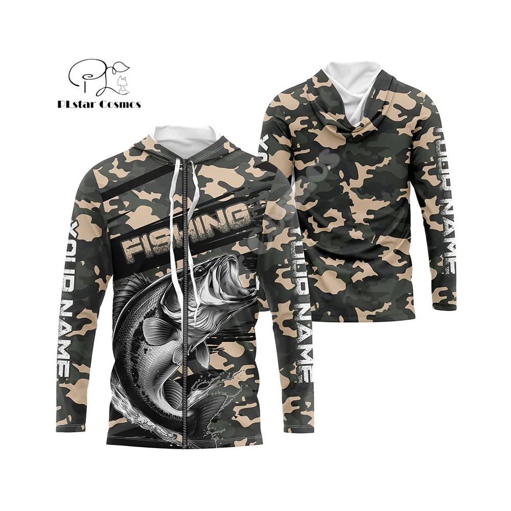 Custom Name Animal Fishing Mahi Graffiti Fish Tattoo Retro Tracksuit Vintage 3DPrint Pullover Harajuku Casual Hoodies Jacket J10