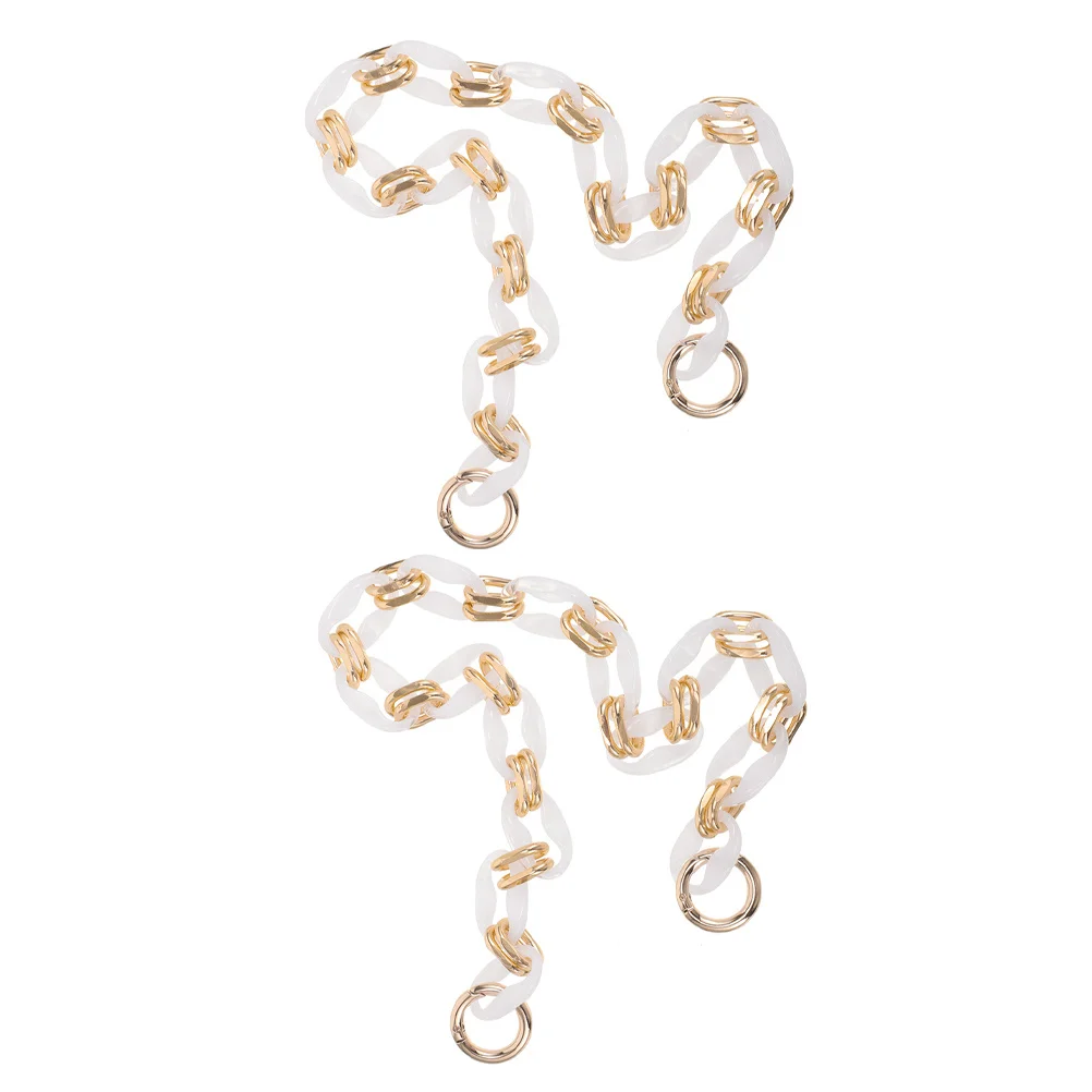 

2Pcs French Vintage Bag Chain Replacement Strap Classic Purse Short Handle DIY Handbag Decor Shoulder Strap Short Bag Chain