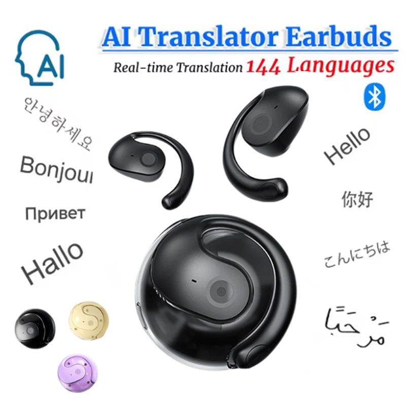 

AI translation earbuds real time wireless bluetooth headphones call intelligent multifunction touch workout headphones for men