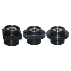 Embedde Double Bearings with Circlip Bearings with Housing Carbon Steel Flange Compact Type Bearing Seat Inner Diameter 3-50mm