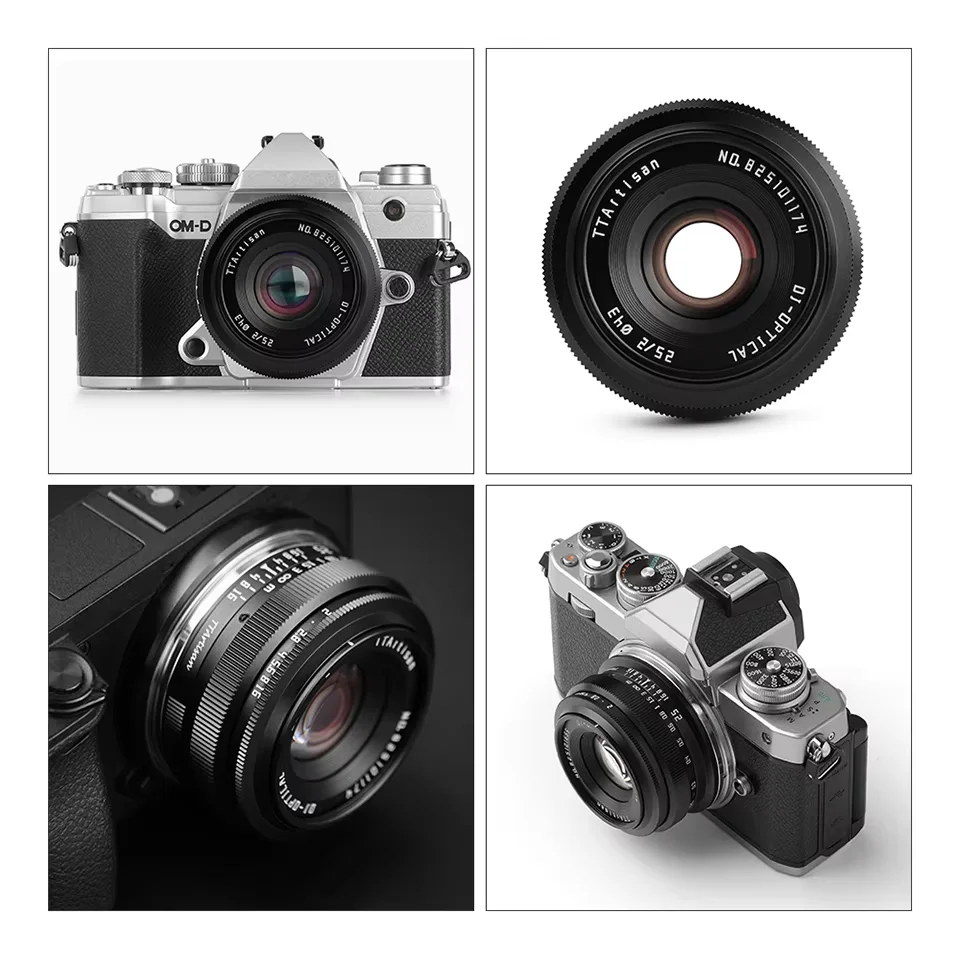عدسة كاميرا TTAartisan 25 ملم F2.0 MF APS-C لكاميرات Sony E Fuji XF Nikon Z M43 Mount
