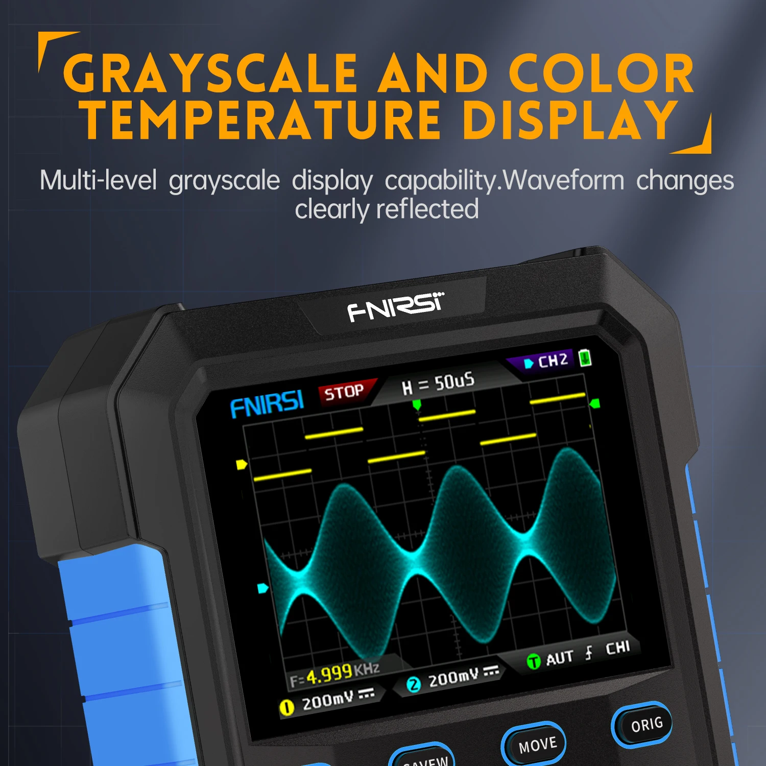 FNIRSI DPOX180H ręczny dwukanałowy oscyloskop cyfrowy 180 MHz-3DB 2 w 1 generator sygnału funkcyjnego wyświetlacz fluorescencyjny ZOOM