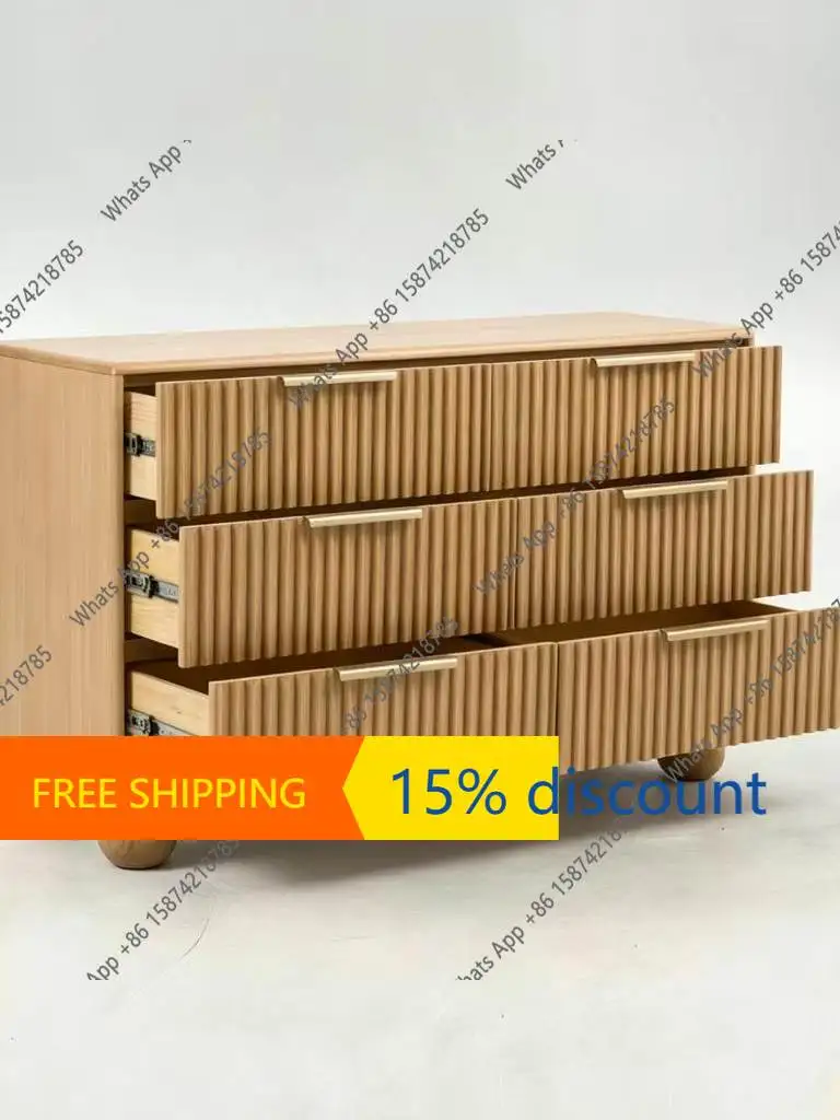 

K Medieval Style Designer Creative Solid Wood Against The Wall Entrance Cabinet Storage Retro Style Dining Side Cabinet