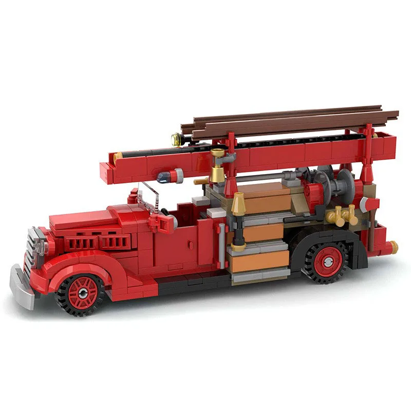 

MOC City Fire Truck Cars Building Blocks Bricks Set Kids Toys Gifts For Boys And Girls