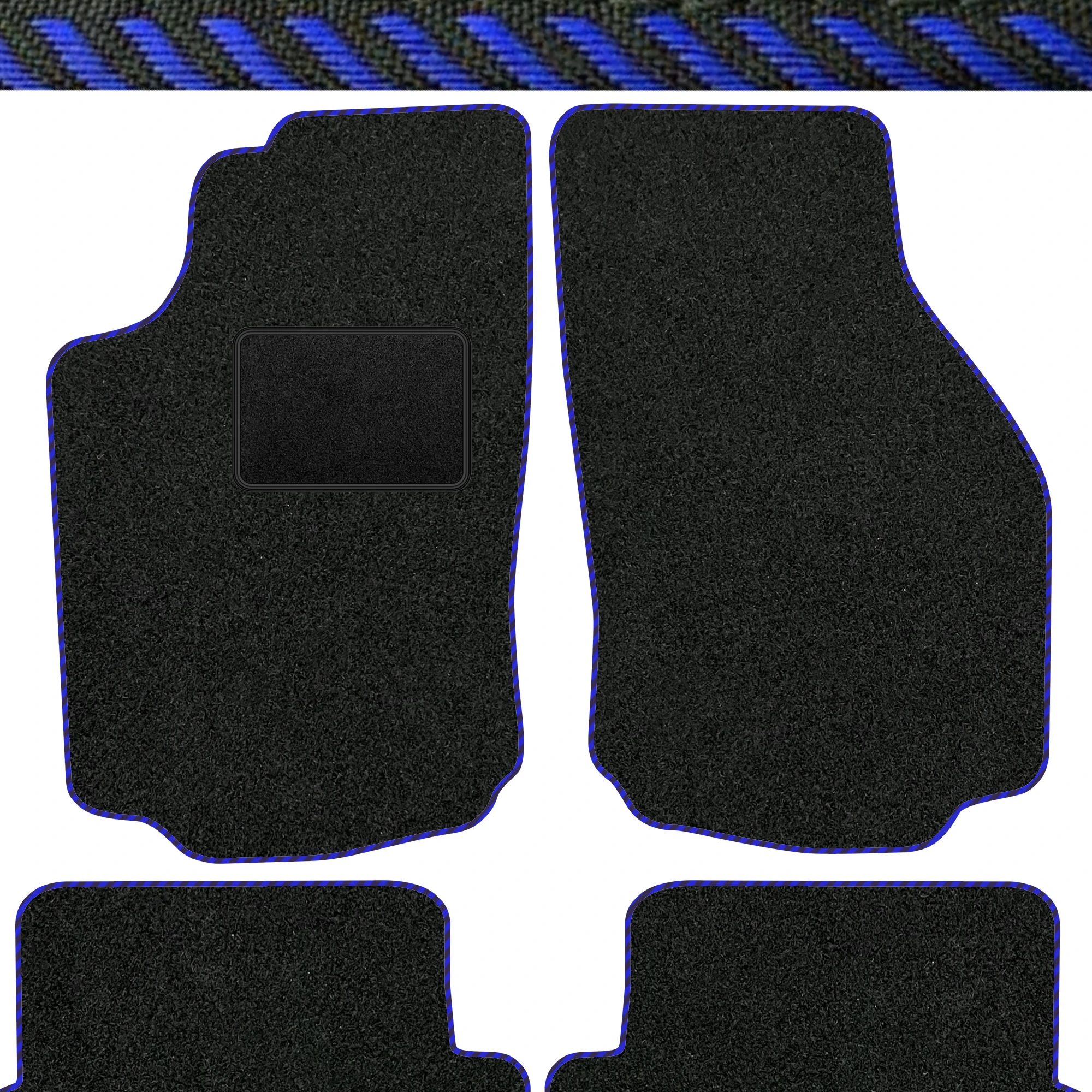 Set velours vloermatten passend bij Opel Kadett D 1979-1984 - Trim Blauw