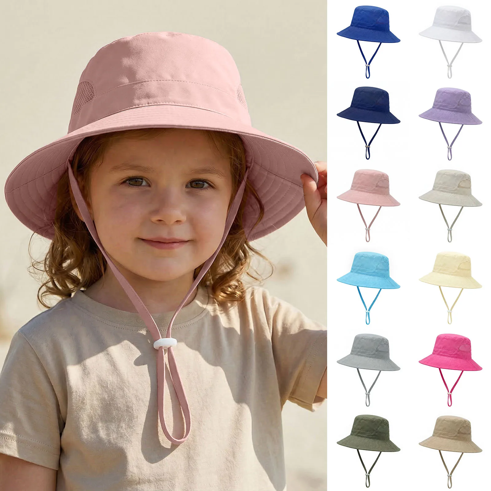Kids Lightweight Wide Brim Sun Hat for Beach Hiking