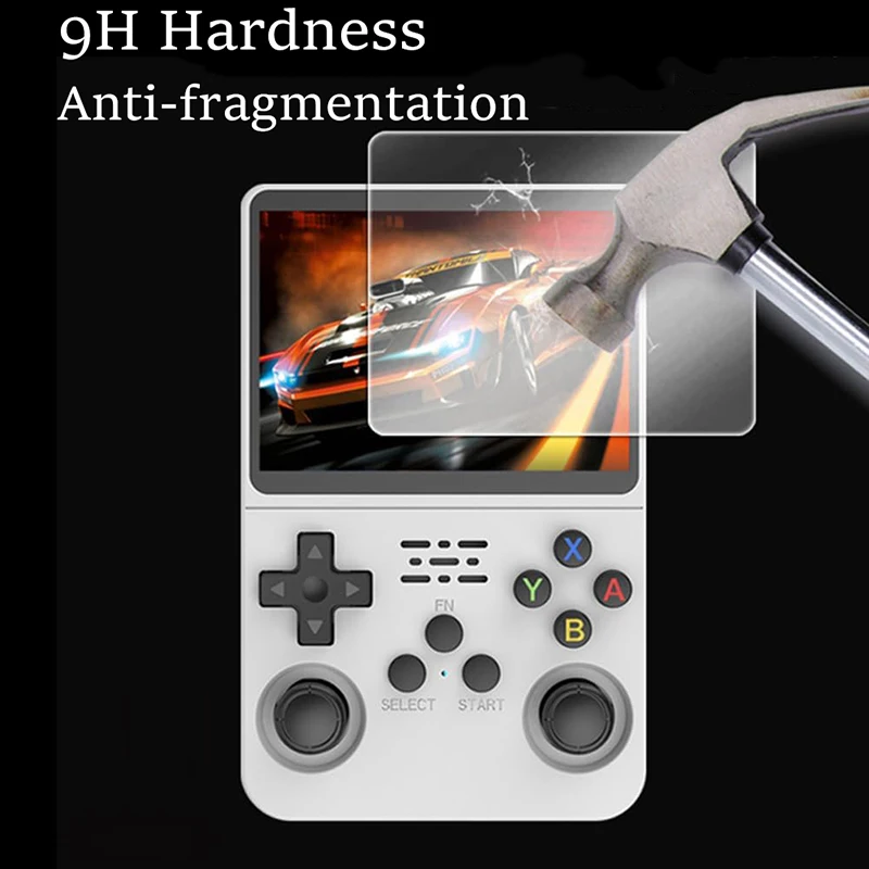 Torba 3-w-1 + Szkło + Nakładka na R36S/R35S Przenośna Torba do Przechowywania & 2 Szt. Szkło Hartowane na Ekran & Nakładki na Joysticki do Akcesoriów R36S