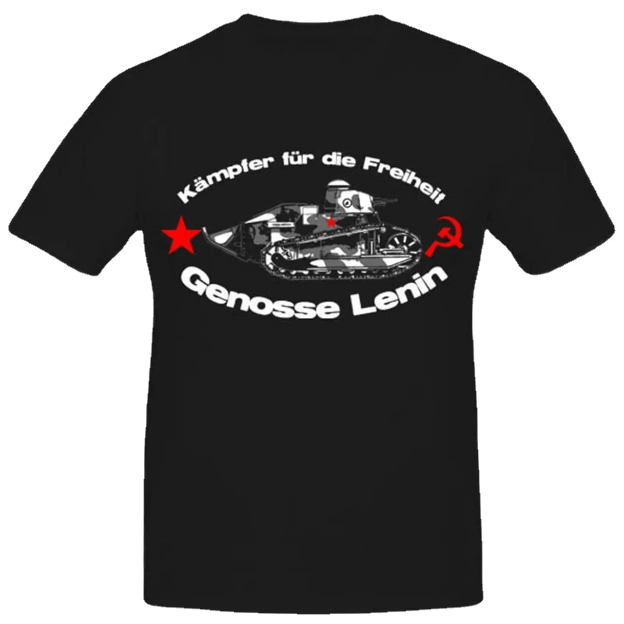 Comrade Lenin Russia Soviet Union Military Panzer Freedom T-Shirt. Summer Cotton O-Neck Short Sleeve Mens T Shirt New S-3XL