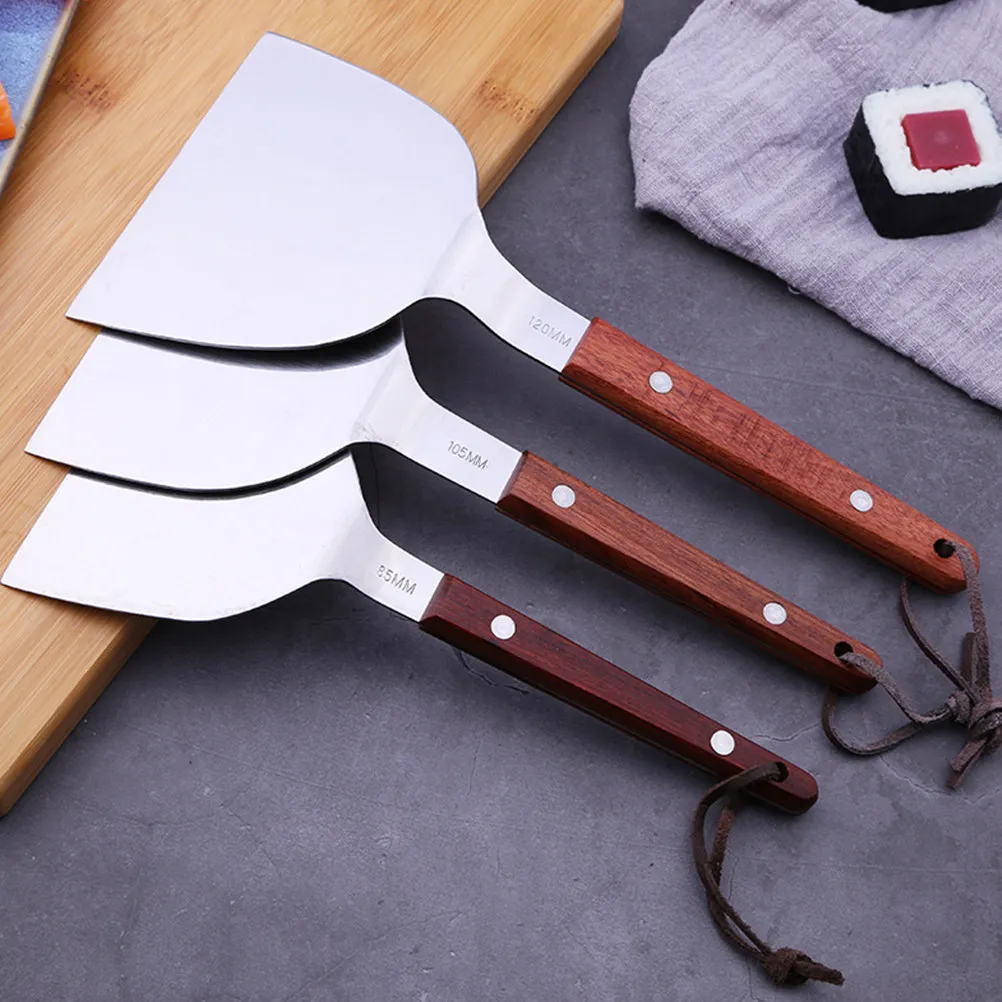 

1Pcs Professional Stainless Steel Pizza Paddle Stable Non-Slip Wooden Handle Large Surface Kitchen Peel Pancake Transfer Tool