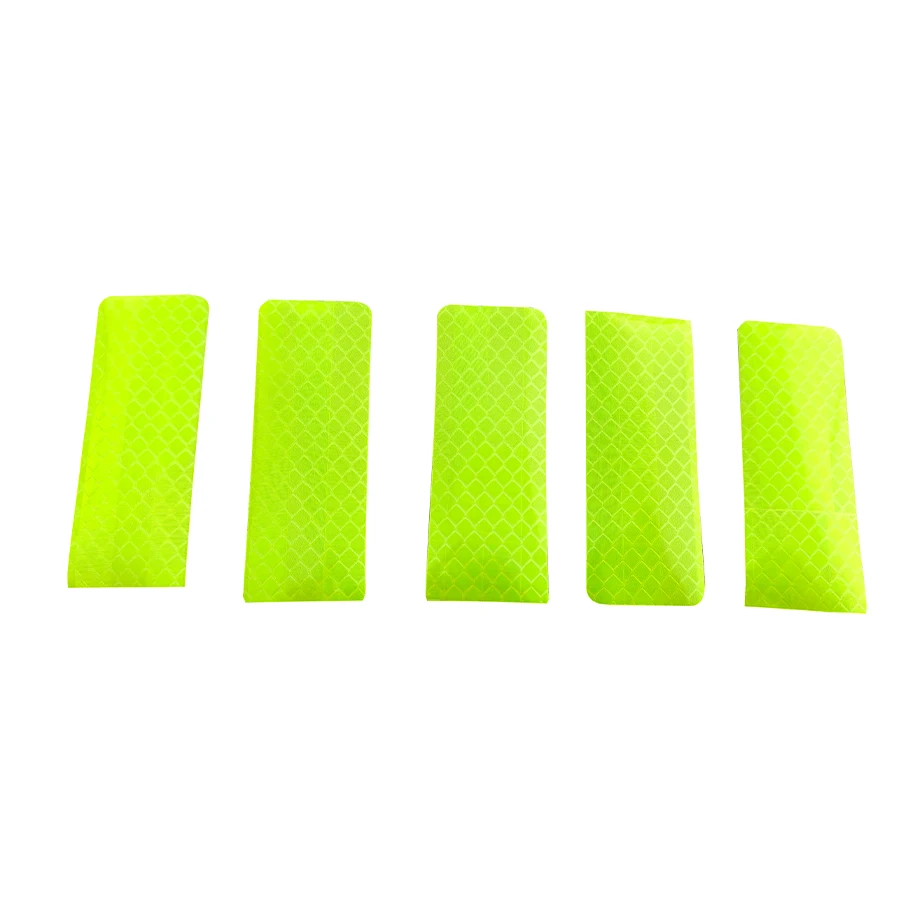 ملصقات عاكسة ليلية للسيارة تحذيرية من PET مضادة للتصادمات ملصقات مضيئة مقاومة للماء على مستوى الماس للسلامة المرورية على الطرق 5 قطع #5