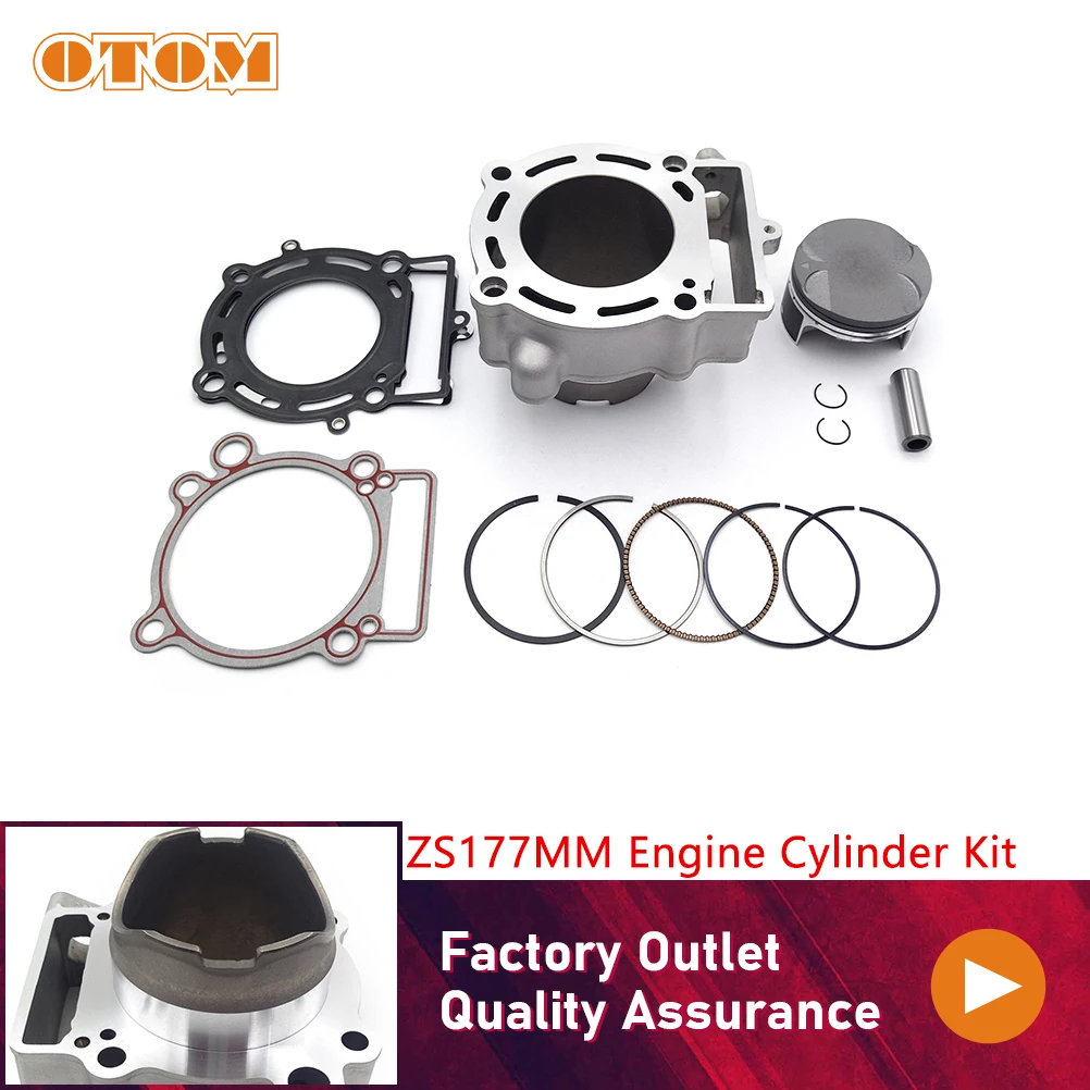 OTOM Motorcycle 77mm Big Bore Air Cylinder Block Piston Ring Pin Set ENGINE GASKET CONNECT ROD For ZONGSHEN NC250 ZS177MM 250cc