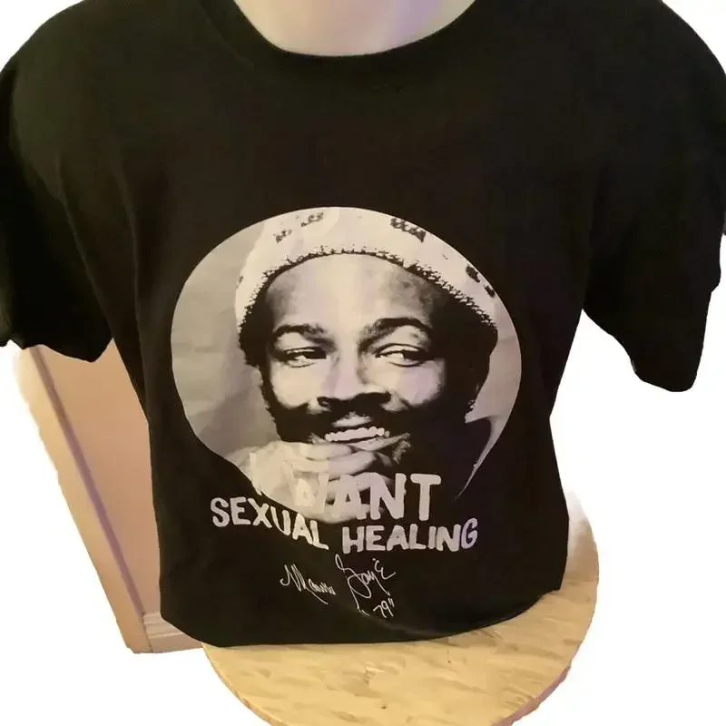 Marvin Gaye I Want Sexual Healing Rare Classic R B Black T Shirt Mens Large