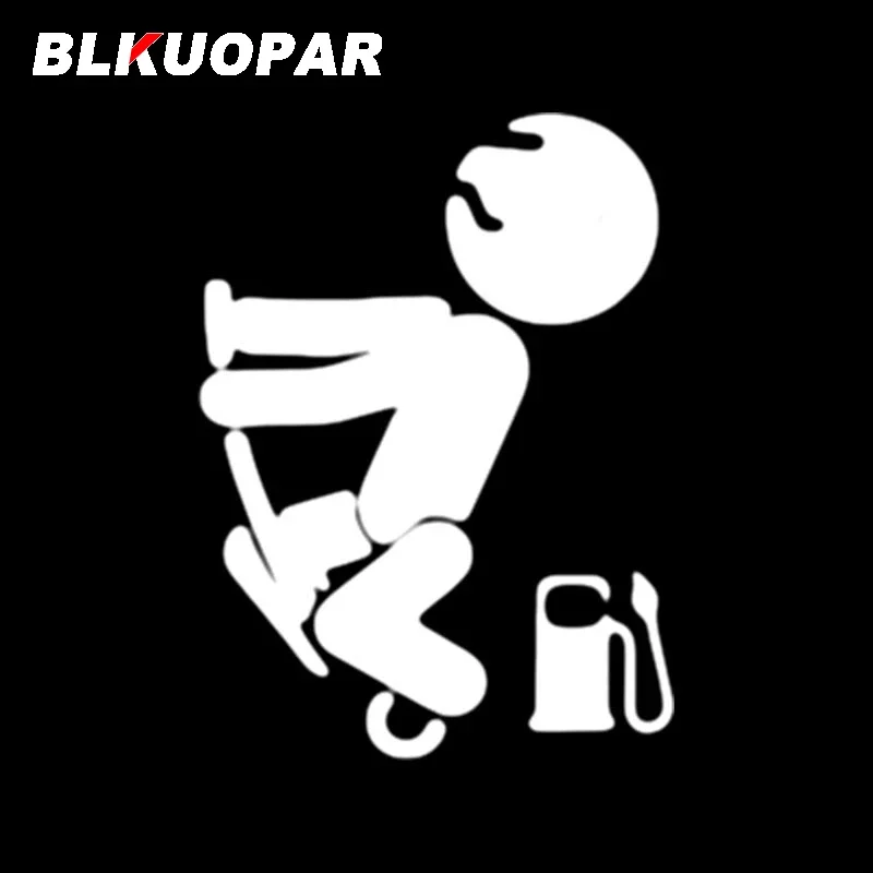 BLKUOPAR Pull Fuel Tank Pointer To Full Hellaflush Car Sticker Cartoon Funny Sunscreen Waterproof Decal Bumper Surfboard Decor