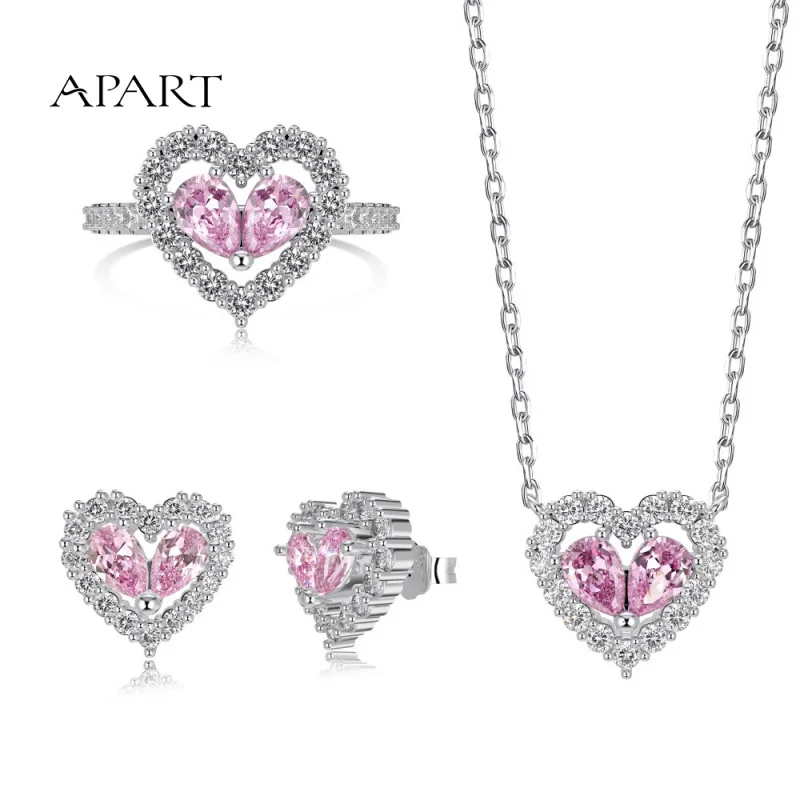 APART Dress Up Elegant Date Set Valentine's Day Confession Gifts, High-Quality Hypoallergenic S925 Silver Jewelry Set for Women