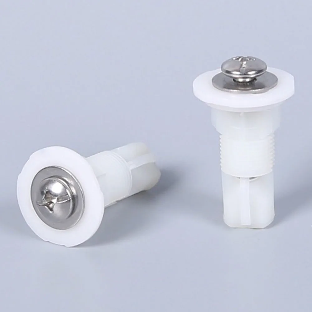 2PCS Stainless Steel Toilet Lid Bolts with Plastic Expansion Feature Compatible with Most Top-Mount Hinge Designs