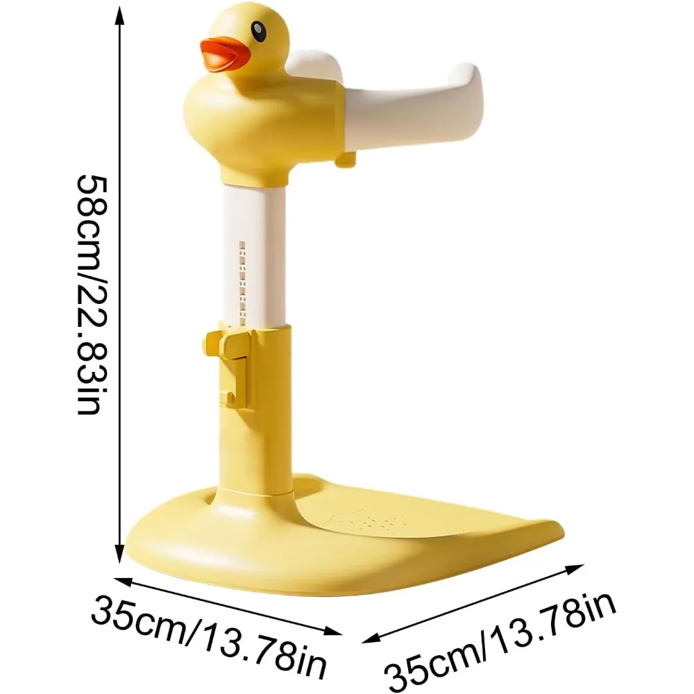 Baby Shower Stand Adjustable & Foldable Baby Bath Stand with Anti-Slip Base Anti-Pinch Silicone Baby Shower Standing Support