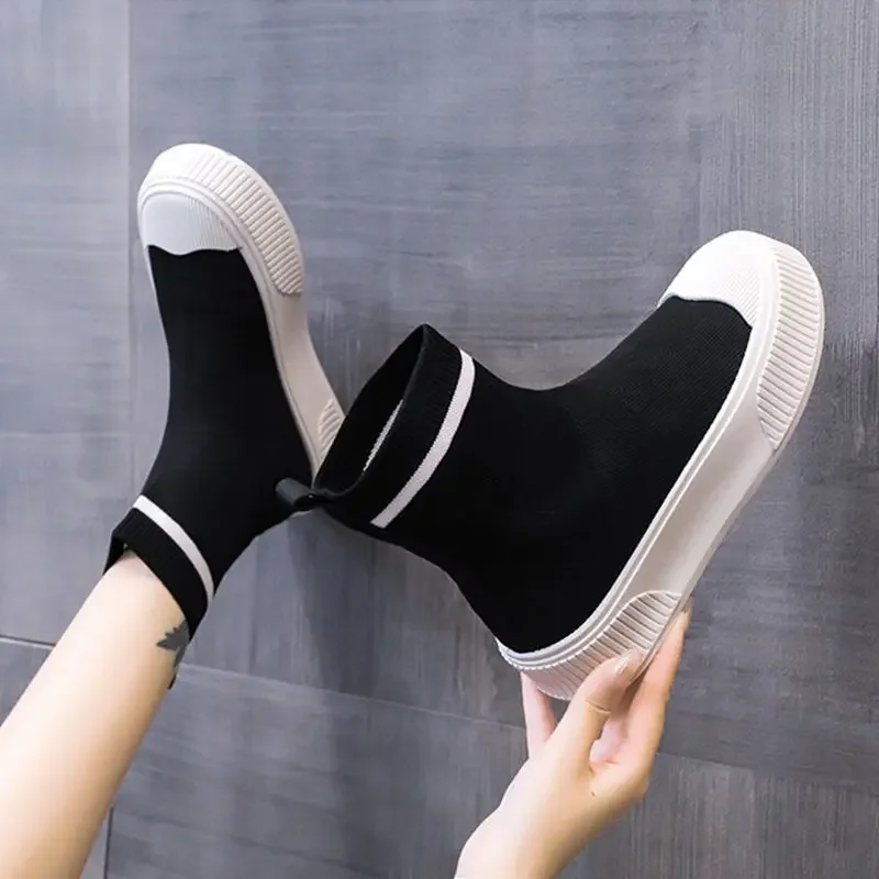 

Mesh Breathable Slip on Female Footwear Ankle Boots Women's Shoes Booties Autumn Sale Trends 2025 Luxury Light Summer Cotton A H