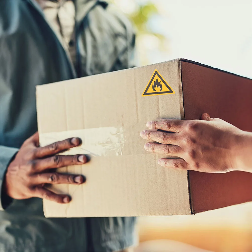 15pcs Sticker Labels Tag Warning Signs Fire Signs Caution Sign Various Settings Promote Fire Safety