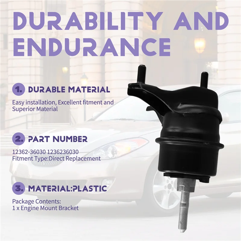 

A82M-12362-36030 Car Engine Mount Bracket Engine Mounting Insulator For Toyota Camry Solara Venza 2004-2016 1236236030